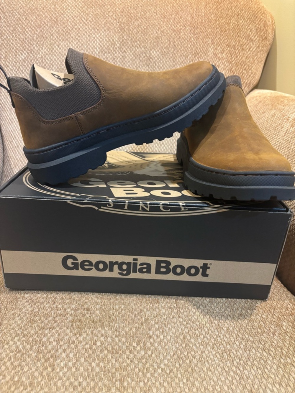 Georgia Boot Women’s Casual Slip-On Loafers in Brown and Black